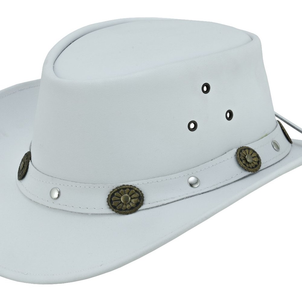 Leather Hat Water Resistant Leather Cowboy  Western Hat for Rain Durable  Capri